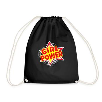 Girlwoman Powergirl superwoman de puissance de femme - Sac de sport léger - noir - Devant