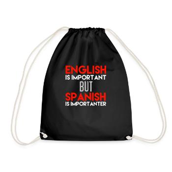 Espagnol Espagnol Cadeau Idée Hispanophone Cadeaux - Sac de sport léger - noir - Devant