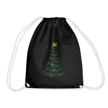 Cadeau de noël arbre de noël Bethléem - Sac de sport léger - noir - Devant