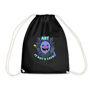 Sprayer Graffiti L'art n'est pas un crime - Sac de sport léger - noir - Devant