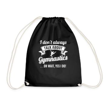Ne parlez pas toujours de la gymnastique Oh attendez, oui je - Sac de sport léger - noir - Devant
