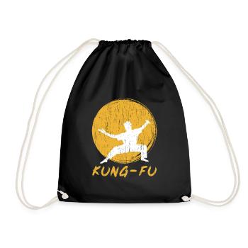 Kung Fu Gift Kung Fu Martial Art Kungfu - Drawstring Bag - black - Front