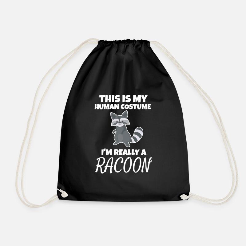 raton laveur - Sac de sport léger - noir