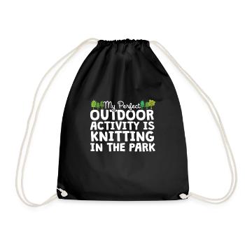Tricot dans le parc - Sac de sport léger - noir - Devant