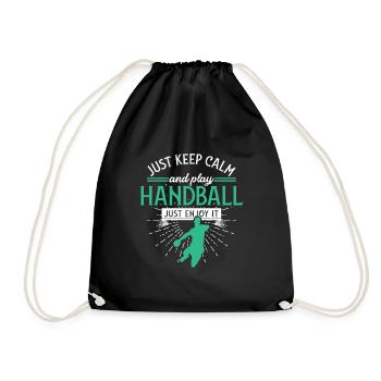 Handball Sport - Drawstring Bag - black - Front