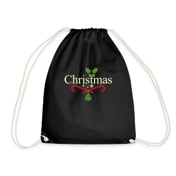 CHRISTMAS - Turnbeutel - Schwarz - Vorne