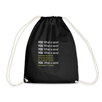 Funny Rocket Game What a save - Drawstring Bag - black - Front
