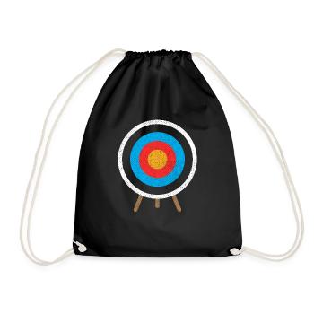 Archère de tir à l'arc visant la flèche - Sac de sport léger - noir - Devant