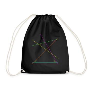 Wissenschaft Neon Winkel Geometrie Mathematik - Turnbeutel - Schwarz - Vorne