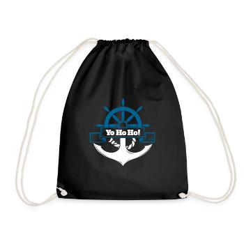 Yo ho ho Cadeau de Noël pour les pirates - Sac de sport léger - noir - Devant