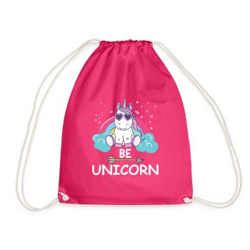 Cool unicorn - Drawstring Bag - fuchsia - Front