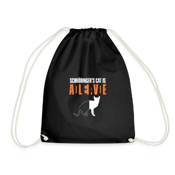Cadeau de physique morte vivant de Cat de Schrodinger - Sac de sport léger - noir - Devant