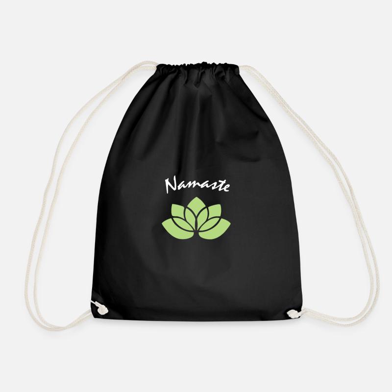 Namaste - Drawstring Bag - black