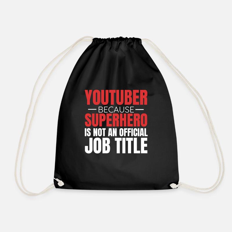 Youtube Vlog Youtuber Superheld - Turnbeutel - Schwarz