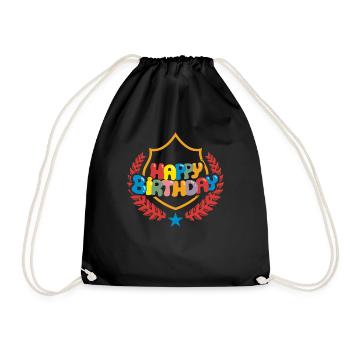 Chemise d'anniversaire - Joyeux anniversaire - Félicitations - Sac de sport léger - noir - Devant