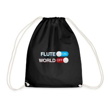 Flöte - Turnbeutel - Schwarz - Vorne