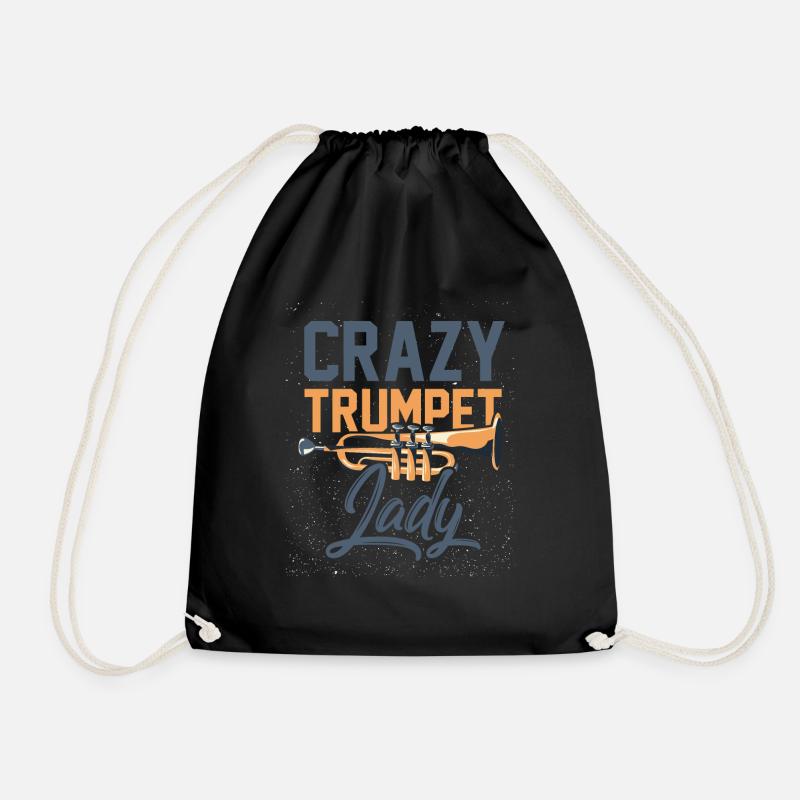 Trompete Frau - Turnbeutel - Schwarz