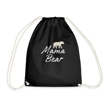 Maman ours - Sac de sport léger - noir - Devant