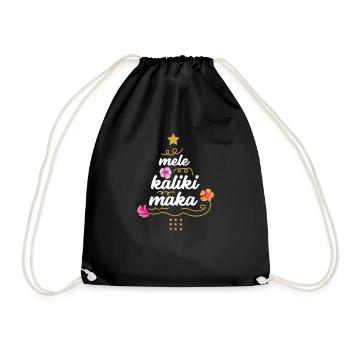 Mele Kalikimaka Hawaii Christmas Christmas tree - Drawstring Bag - black - Front