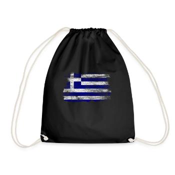 Drapeau grec Grèce cadeau Athènes - Sac de sport léger - noir - Devant