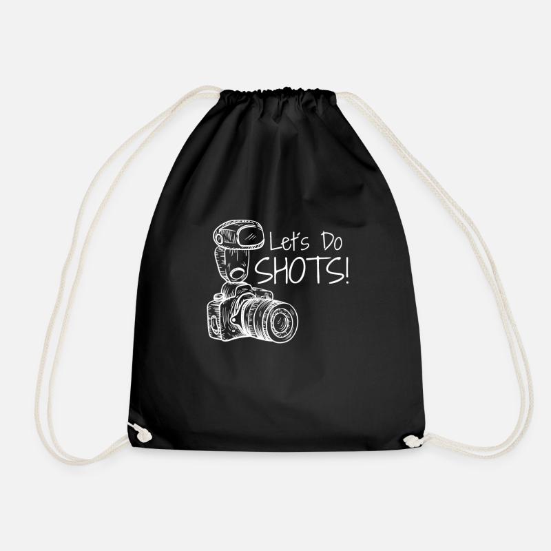 photography - Drawstring Bag - black