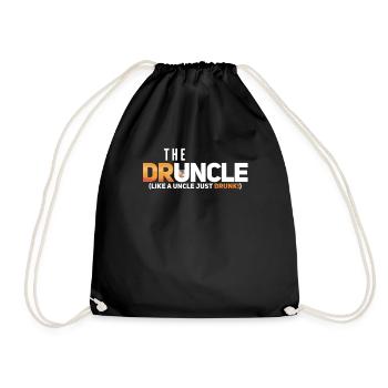 Drunkle - Drunk Uncle Drunk Uncle Gift - Drawstring Bag - black - Front