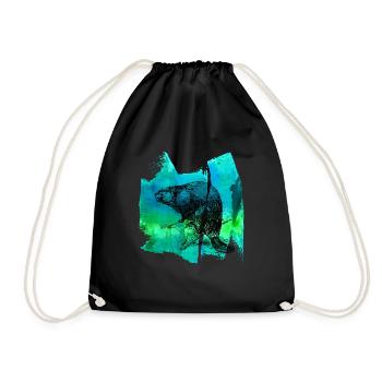 beaver - Drawstring Bag - black - Front