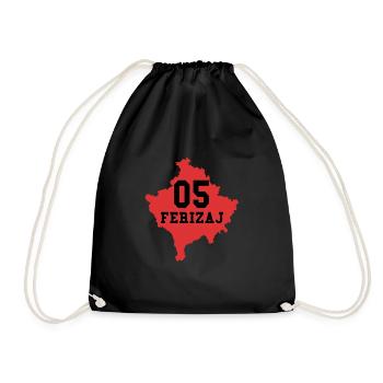 Kosovo Albania - Drawstring Bag - black - Front