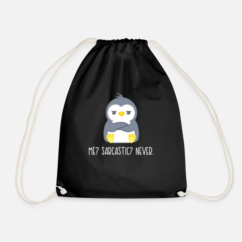 Pinguin – Pinguine – Pinguinfan – Sarkasmus - Turnbeutel - Schwarz