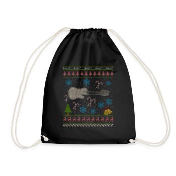 Joueur de Noël moche chemise bassiste basse - Sac de sport léger - noir - Devant