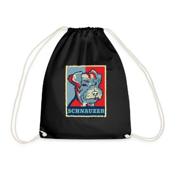 Schnauzer Dog Retro Vintage Gift - Sac de sport léger - noir - Devant