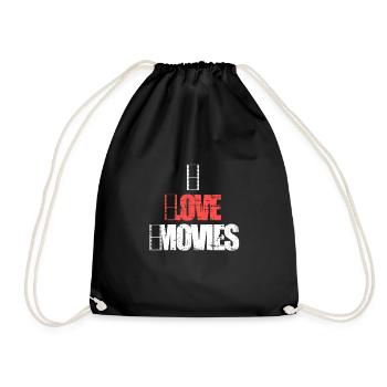 Movies Passion Retro Vintage - Drawstring Bag - black - Front