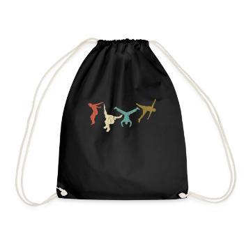 parkour vintage - Drawstring Bag - black - Front