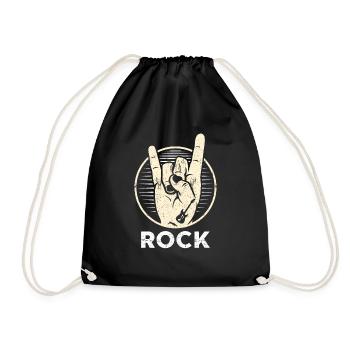 rock n roll - Turnbeutel - Schwarz - Vorne