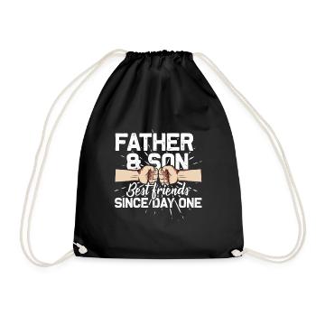 Vater und Sohn - Turnbeutel - Schwarz - Vorne