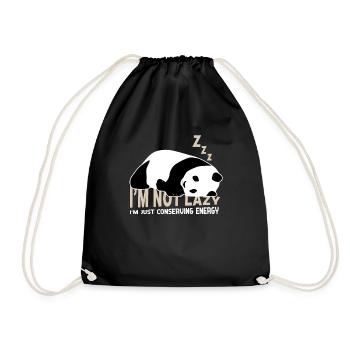 Sleeping Panda - Drawstring Bag - black - Front