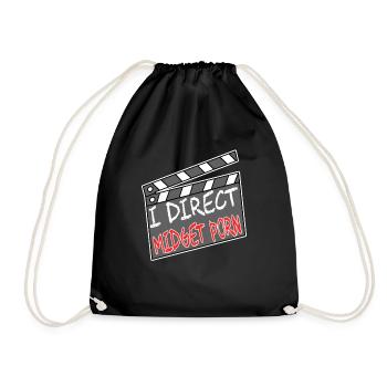 "I Direct Midget Porn" T-Shirt Design für freche und - Turnbeutel - Schwarz - Vorne