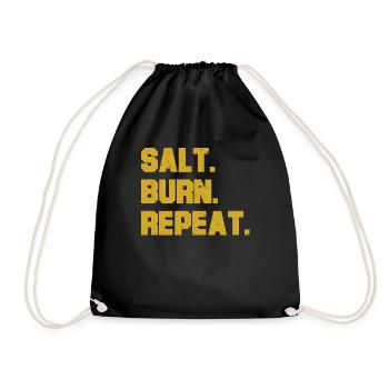 Sel. Brûler. Répétez. T-shirt drôle d'esprit surnaturel - Sac de sport léger - noir - Devant