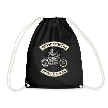 Cool Biker saying shirt - Sac de sport léger - noir - Devant