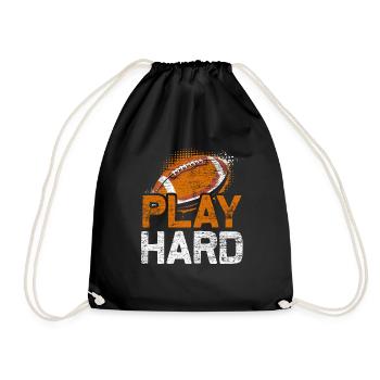 American football sport - Drawstring Bag - black - Front