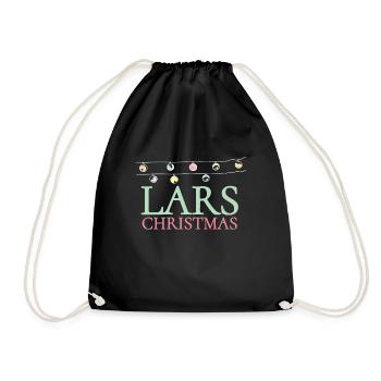 Lars Christmas Shirt for people who are called Lars - Drawstring Bag - black - Front