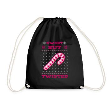 SWEET BUT TWISTED - Drawstring Bag - black - Front