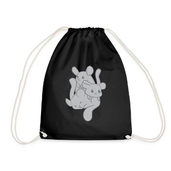 Chinchilla - Chinchillas - Cadeau - Famille - Sac de sport léger - noir - Devant