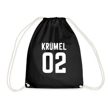 Krümel 02 Shirt Familien Partner Look Geschenk - Turnbeutel - Schwarz - Vorne
