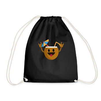 Dancing Coconut T-Shirt Funny Dance Fruit Dancer - Drawstring Bag - black - Front