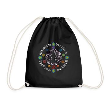Meditation - Drawstring Bag - black - Front