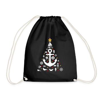 Allemagne du Nord Noël Tannenbaum nord Ancre - Sac de sport léger - noir - Devant