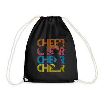 Cheerleading Pompoms - Turnbeutel - Schwarz - Vorne