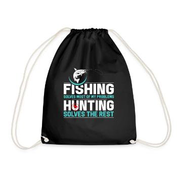 Fishing and Hunting - Turnbeutel - Schwarz - Vorne