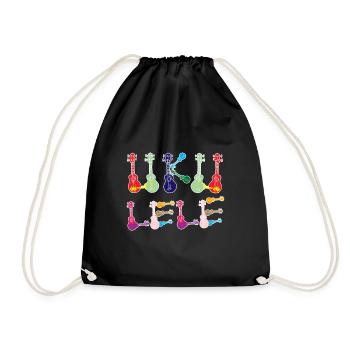 Rainbow ukuleles - Turnbeutel - Schwarz - Vorne